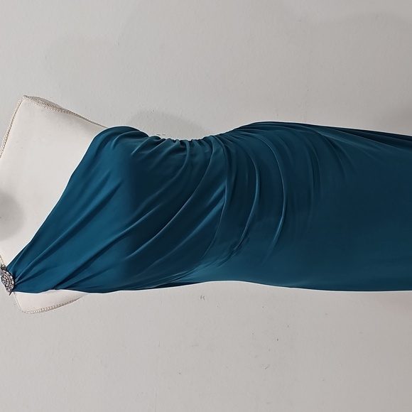 LRL Ralph Lauren Evenings Maxi Gown Size 12 Grèen Glam Gala Event Occasion Noir - Picture 8 of 13